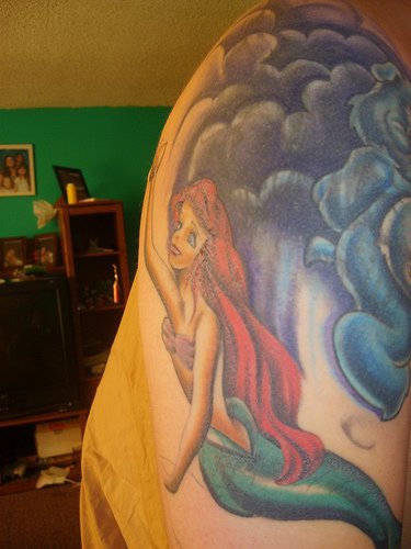 Tattoo von Ariel Disney Meerjungfrau