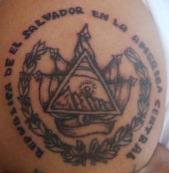 Mexican goverment symbol tattoo
