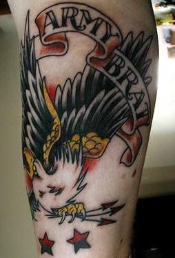 Military eagle qualitative tattoo