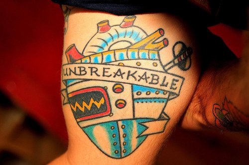 Unbreakable heart classic tattoo