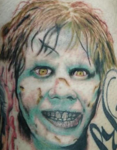 The exorcist girl movie tattoo