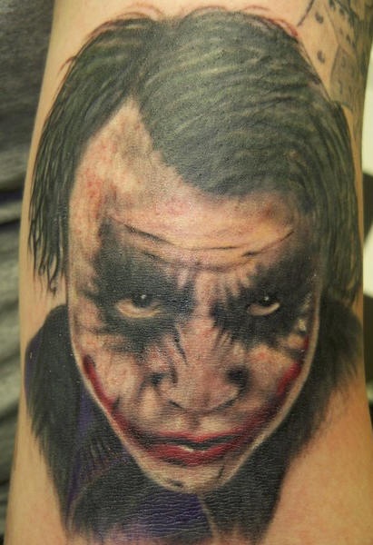 Joker from dark knight movie tattoo