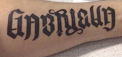 Name ambigram tattoo