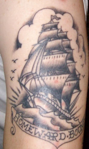 Homeward nave meravigliosa tatuaggio
