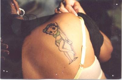 Betty boop pin-up tattoo