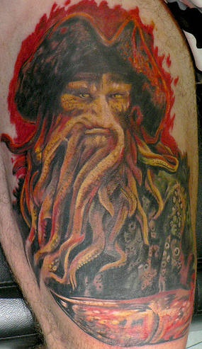 Davy Jones pirates of the caribbean tattoo