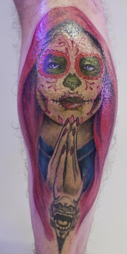 Praying zombie gypsy tattoo