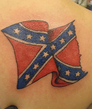 Confederate flag tattoo
