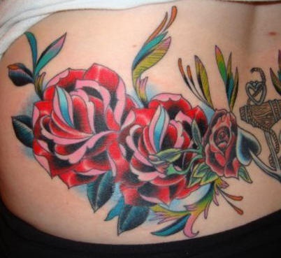 Red roses tattoo