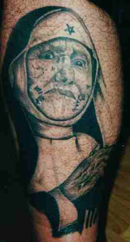 Non-religious thug nun tattoo