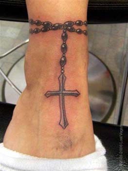 Black Rosary armband tattoo