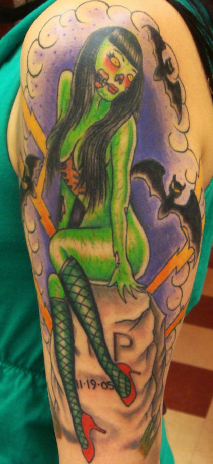 Sexy zombie tattoo