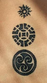 Small black symbols tattoo