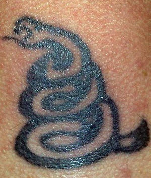 Tatuaggio stilizzato il disegno nero in forma del serpente