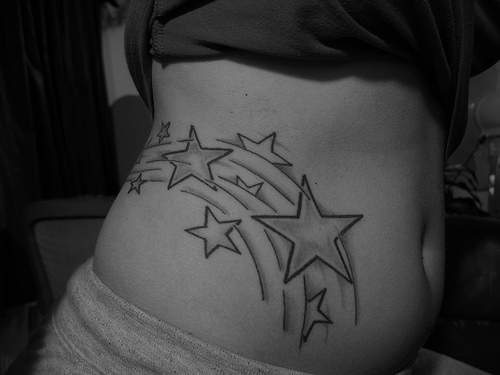 Star way tattoo on side