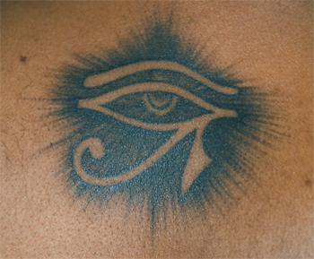 Highly detailed eye of horus tattoo