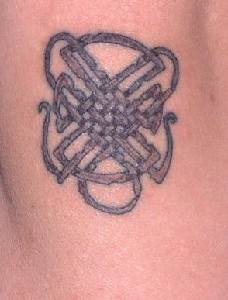 Celtic knot tracery tattoo