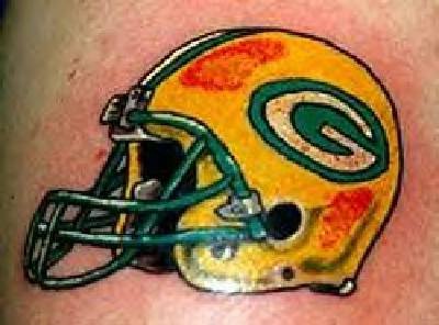 American football helmet tattoo