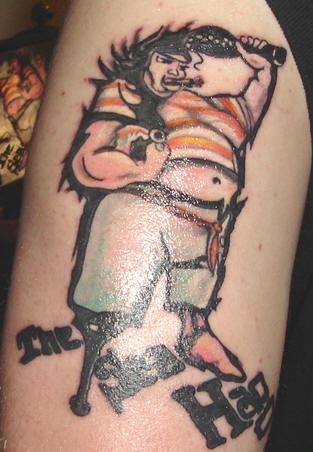 el tatuaje de un piratahecho en color
