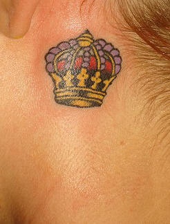 Tiny imperial crown tattoo