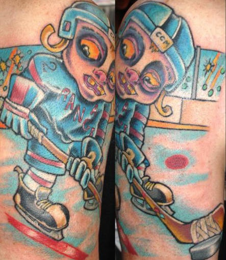 Zombie-Hockey Tattoo