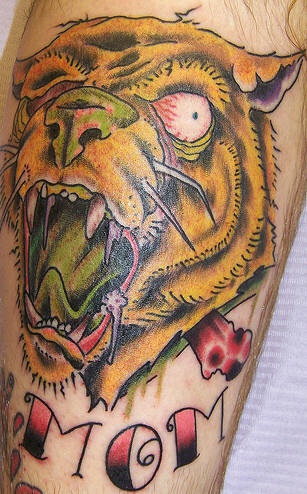 Tatuaje el tigre-zombi