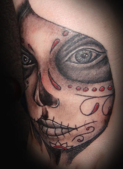 Kopf der Zombie-Muerte Tattoo