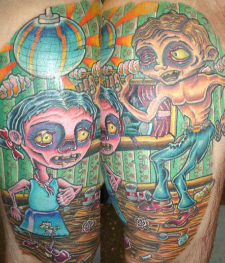 Zombie tattoo disco