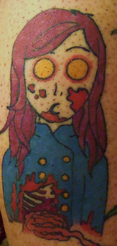 Simple zombie tattoo