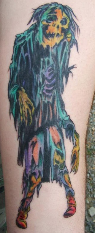 Tatuaje el anciano-zombi