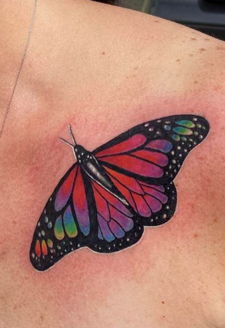 Tattoo red butterfly