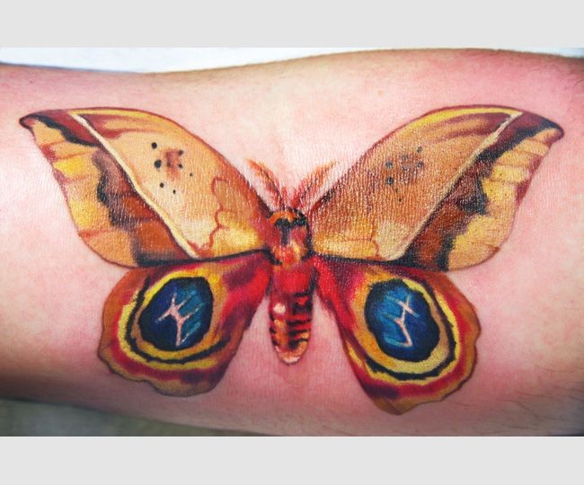 Tattoo yellow butterfly