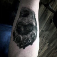 3D style very detailed tattoo of animal paw