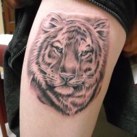 Tatuaje  de tigre blanco precioso