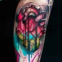Abstract heart tattoo by Uncl Paul Knows