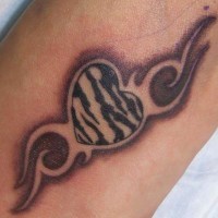 incredibile cure zebrato astrisce tatuaggio su braccio