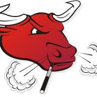 Angry Red Color Bull Head Logo Tattoo Design Tattooimages Biz