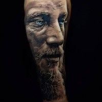 Beautiful mens forearm tattoo by Benji Roketlauncha