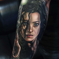 Bellatrix LeStrange from Harry Potter tattoo