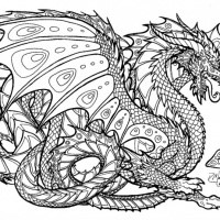 Big brave colorless dragon tattoo design