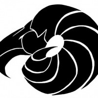 Black ram head in profile with beard tattoo design by Maddwolf