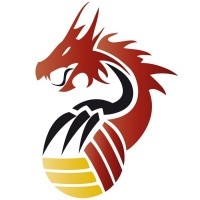 Colored dragon figure turning into ball tattoo design