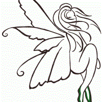 Elegant angel fairy tattoo design - Tattooimages.biz