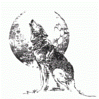 Impressive Full Size Wolf Howling On Full Moon Tattoo Design Tattooimages Biz