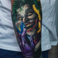 Jocker from Batman movie tattoo