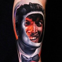 Tatuagem de cara misteriosa para homens por Dave Paulo