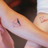 Simple minimalistic feminine descrete tattoo on forearm
