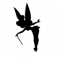 Superb rainbow watercolor fairy silhouette with a wand tattoo design ...