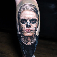 Tate Langdon portrait tattoo from American Horror Story