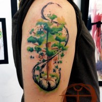 Abstract green tree by koraykaragozler